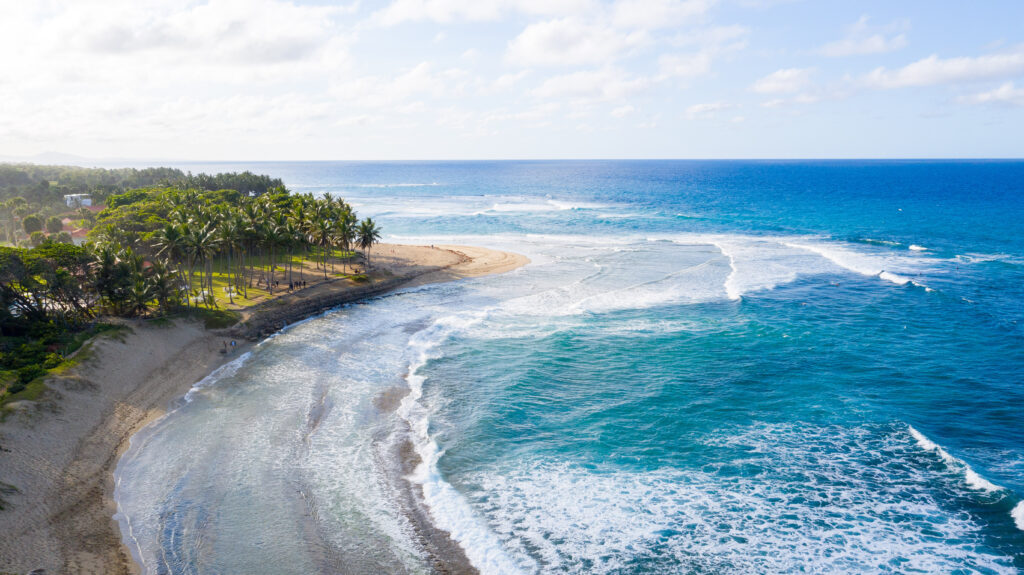 image of cabarete beach and cabarete bay
